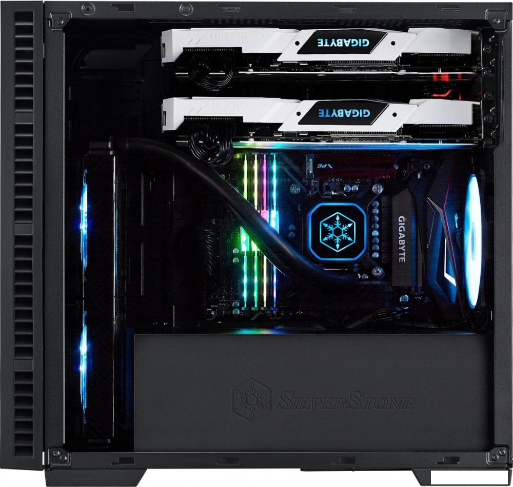 Корпус SilverStone RL08 (черный/красный)