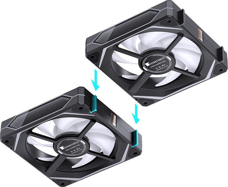 Набор вентиляторов Jonsbo ZL-120 Reversed (черный, 3 шт.)