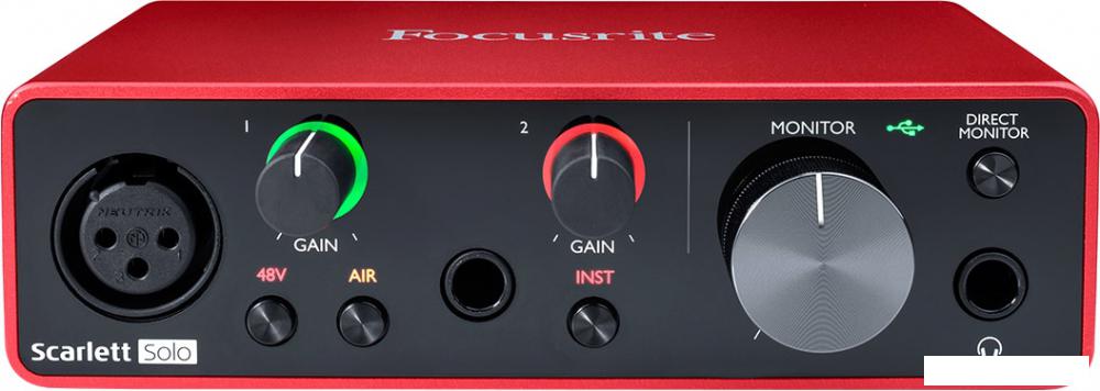 Аудиоинтерфейс Focusrite Scarlett Solo (3-е поколение)