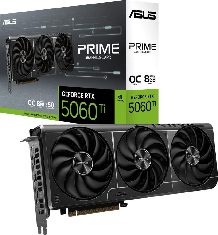 Видеокарта ASUS Prime GeForce RTX 5060 Ti 8GB GDDR7 OC Edition PRIME-RTX5060TI-O8G