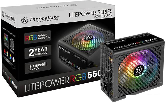 Блок питания Thermaltake Litepower RGB 550W LTP-550AL2NK