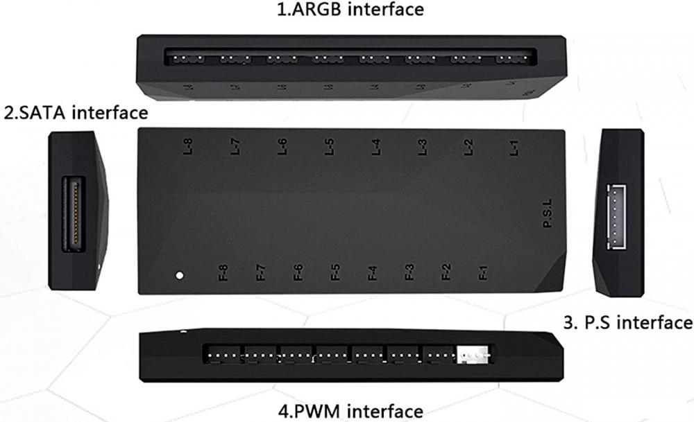Контроллер скорости и подсветки вентиляторов ID-Cooling HA-02
