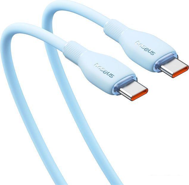 Кабель Baseus Pudding Series USB Type-C - USB Type-C (1.2 м, голубой)