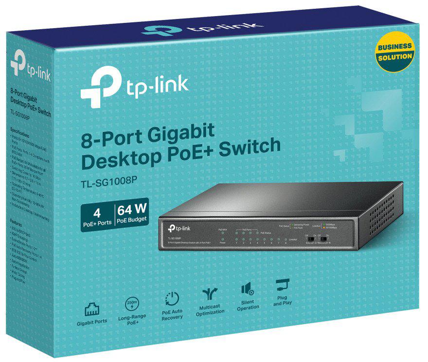 Неуправляемый коммутатор TP-Link TL-SG1008P V7