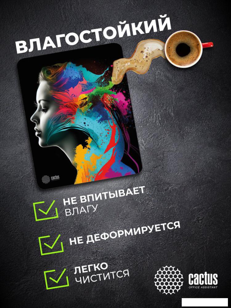 Коврик для мыши CACTUS Color paint CS-MPC-D08M