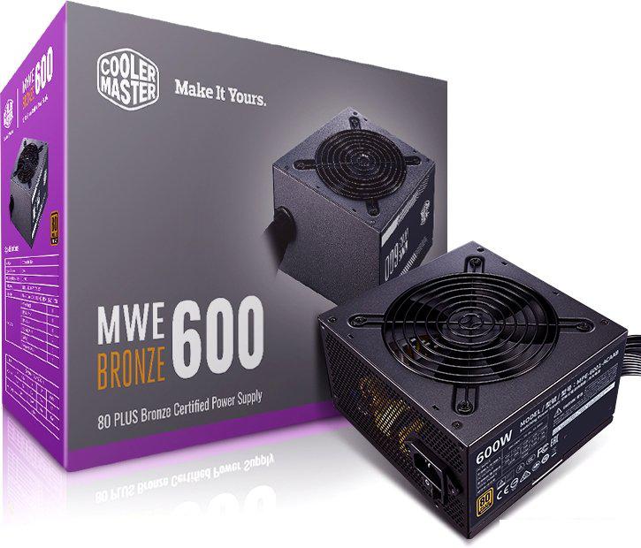 Блок питания Cooler Master MWE 600 Bronze V2 MPE-6001-ACAAB-EU