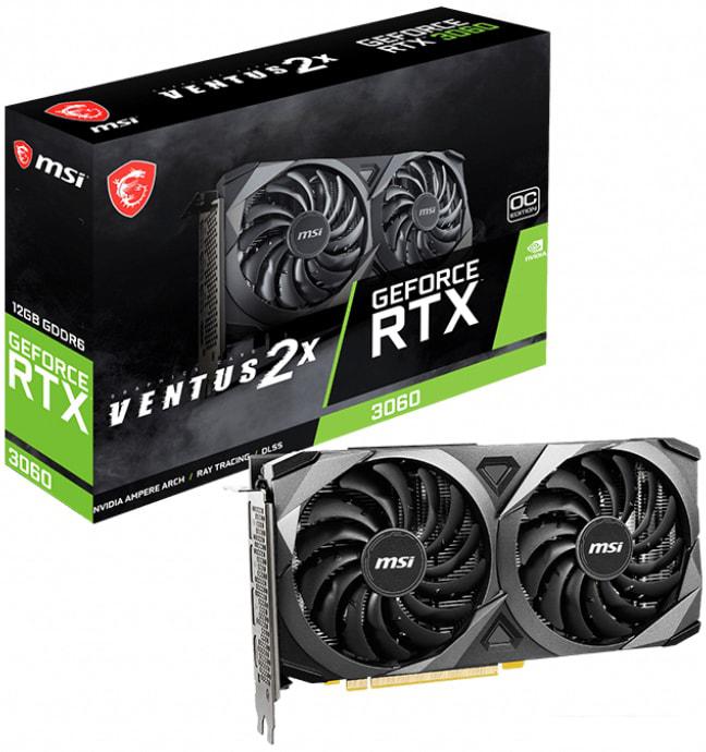 Видеокарта MSI GeForce RTX 3060 Ventus 2X 12G OC