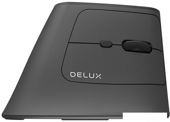 Вертикальная мышь Delux MV6 (черный)