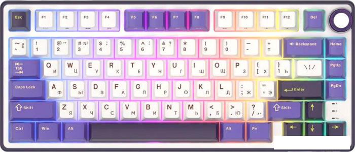 Клавиатура Royal Kludge R75 RGB Blackberry (RK Silver)