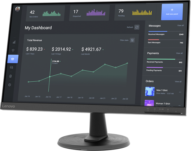 Монитор Lenovo ThinkVision C24-40 63DCKAT6IS Монитор Lenovo ThinkVision C24-40 63DCKAT6IS