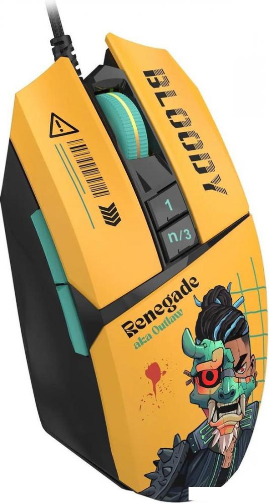 Игровая мышь A4Tech Bloody W63 Max Renegade (желтый)