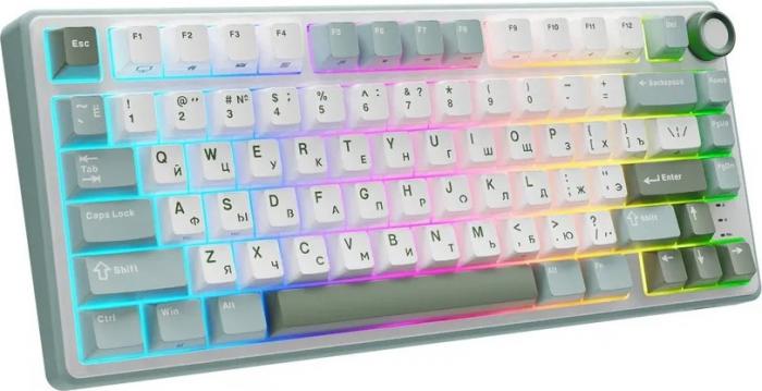 Клавиатура Royal Kludge R75 RGB Sky Cyan (RK Silver)
