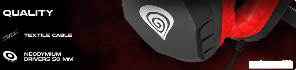 Наушники Genesis Argon 200 (черный/красный)