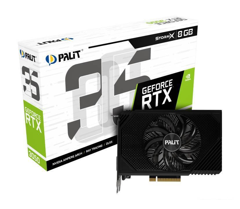 Видеокарта Palit GeForce RTX 3050 StormX NE63050018P1-1070F