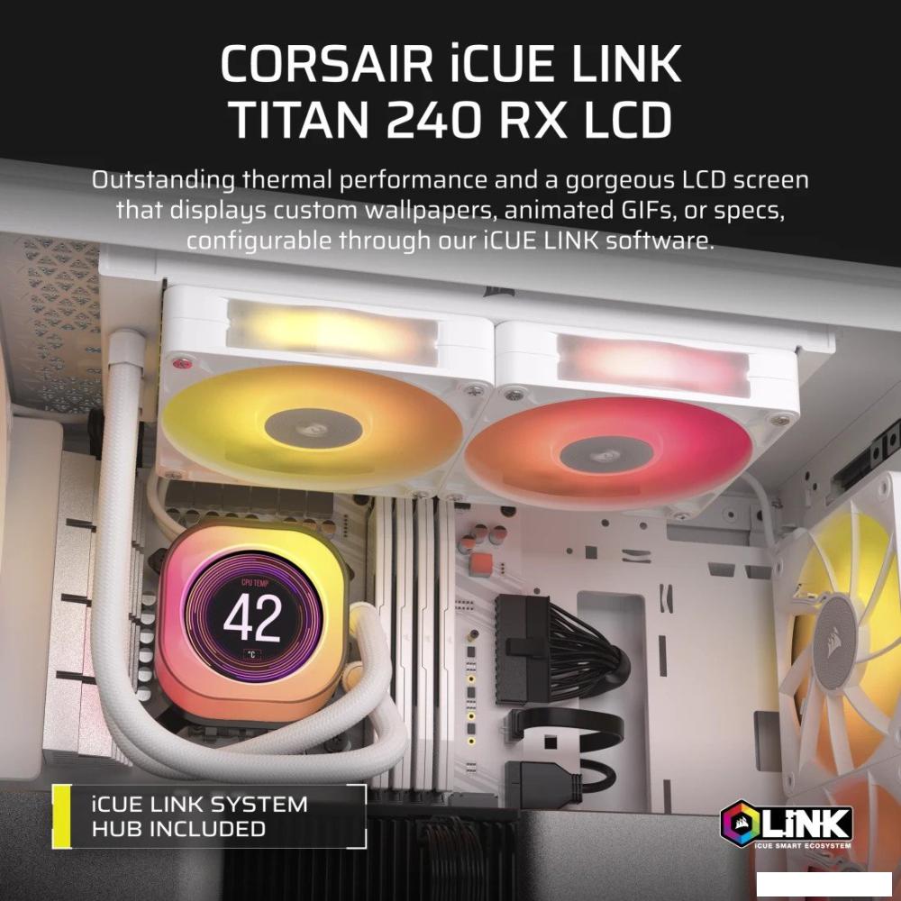 Система жидкостного охлаждения для процессора Corsair iCUE LINK TITAN 240 RX LCD CW-9061025-WW