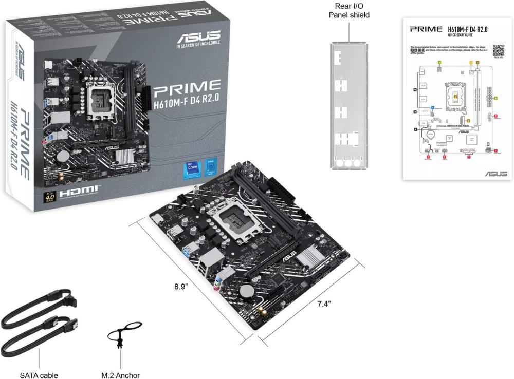Материнская плата ASUS Prime H610M-F D4 R2.0