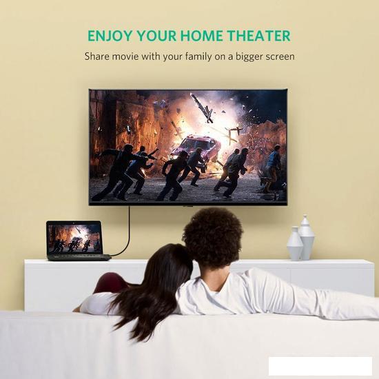 Кабель Ugreen DP102 10244 DisplayPort 1.2 - DisplayPort 1.2 (1 м, черный)