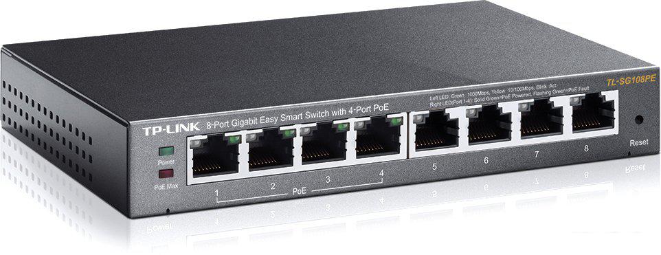 Настраиваемый коммутатор TP-Link TL-SG108PE