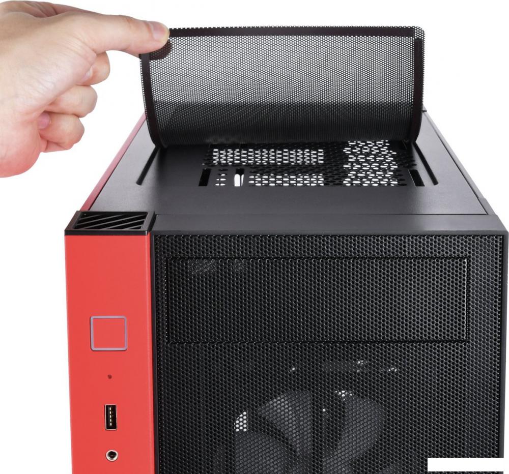 Корпус SilverStone RL08 (черный/красный)