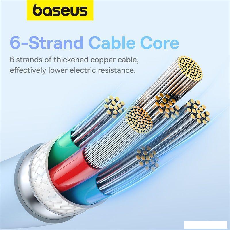 Кабель Baseus Pudding Series USB Type-C - USB Type-C (1.2 м, голубой)