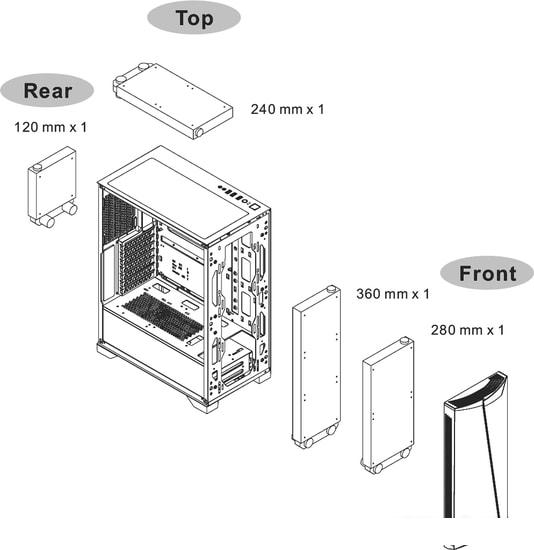 Корпус Thermaltake H350 TG RGB CA-1R9-00M1WN-00