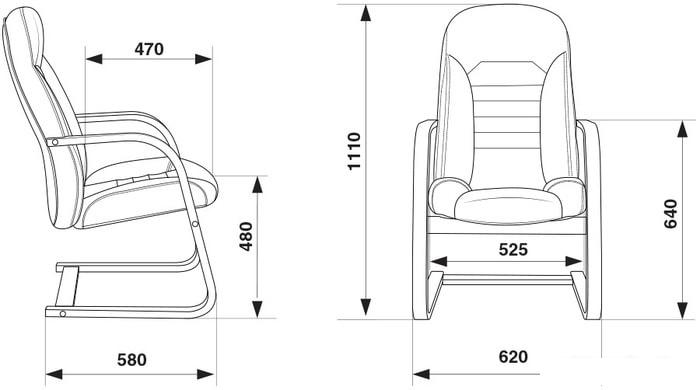 Офисный стул Бюрократ T-9923WALNUT-AV (черный)