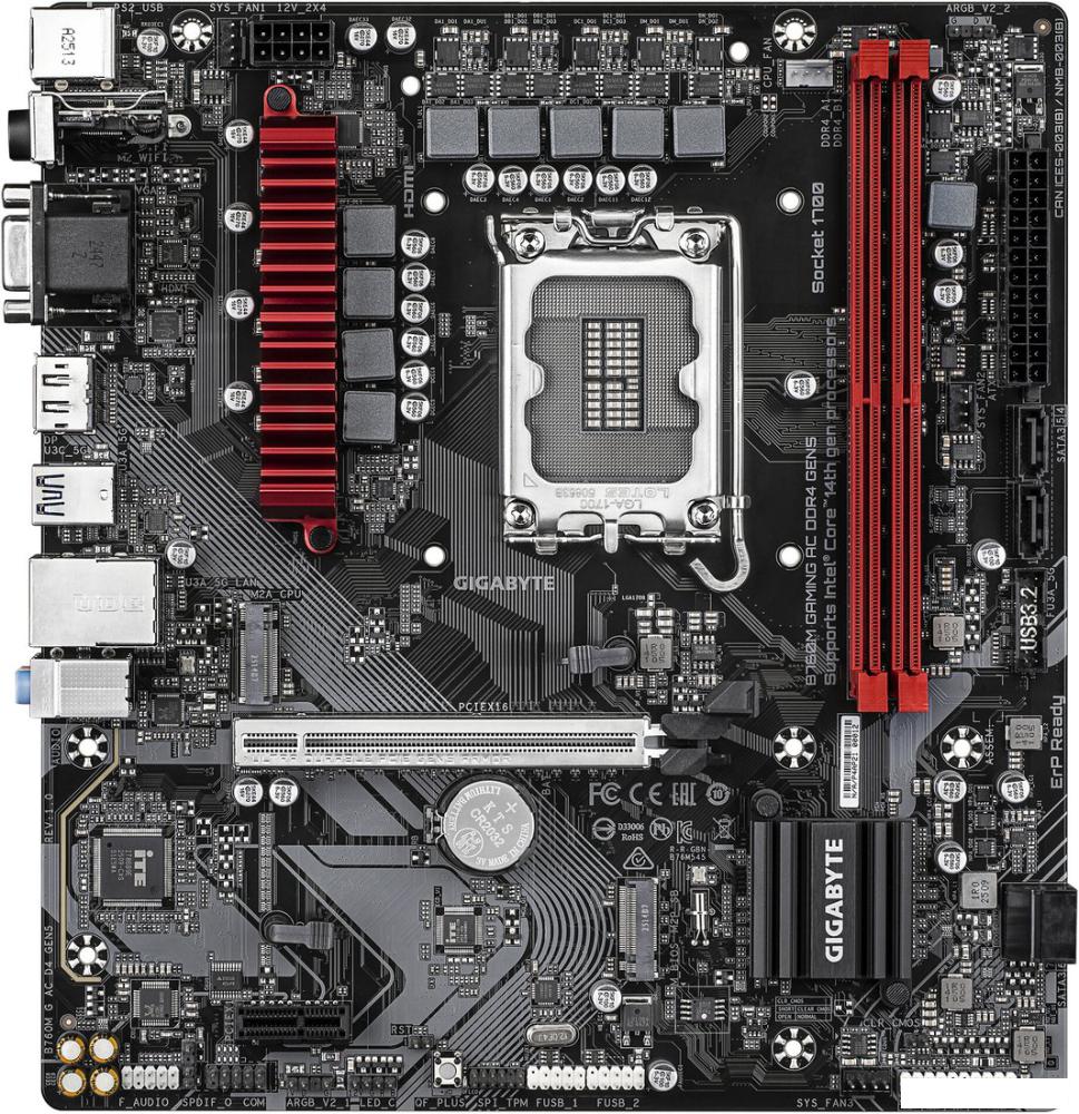 Материнские платы Gigabyte B760M Gaming AC DDR4 GEN5