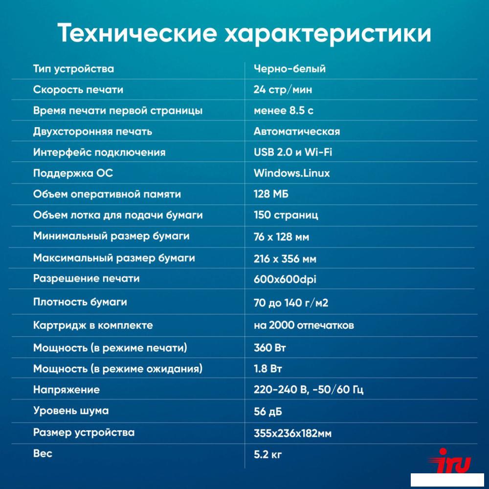 МФУ iRU Strato HM2401DNW