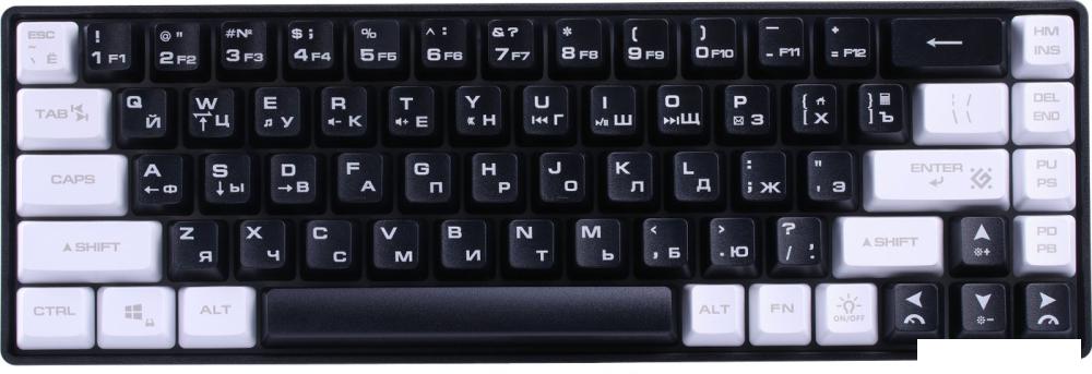 Клавиатура Defender Aris GK-349 (черный/белый)
