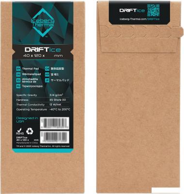Термопрокладка Iceberg Thermal DRIFTIce 120x40x1 мм DRIFTICE10-B0A