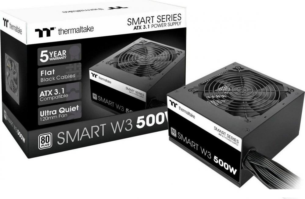 Блок питания Thermaltake Smart W3 500W PS-SPW-0500NNFAWE-1