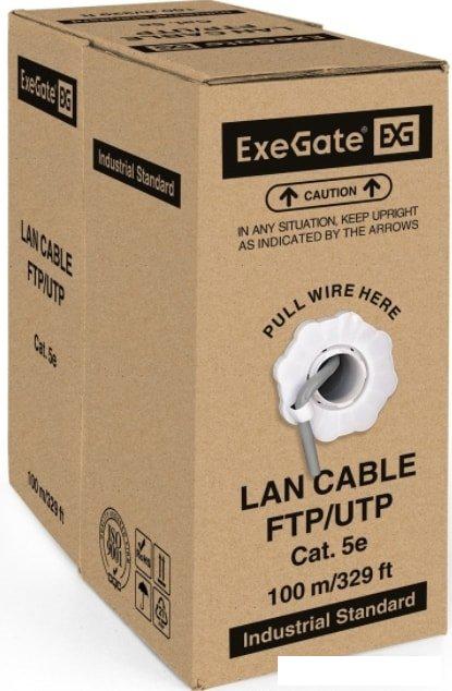 Кабель ExeGate UTP4-C5e-CCA-S24-IN-PVC-GY-100 UTP