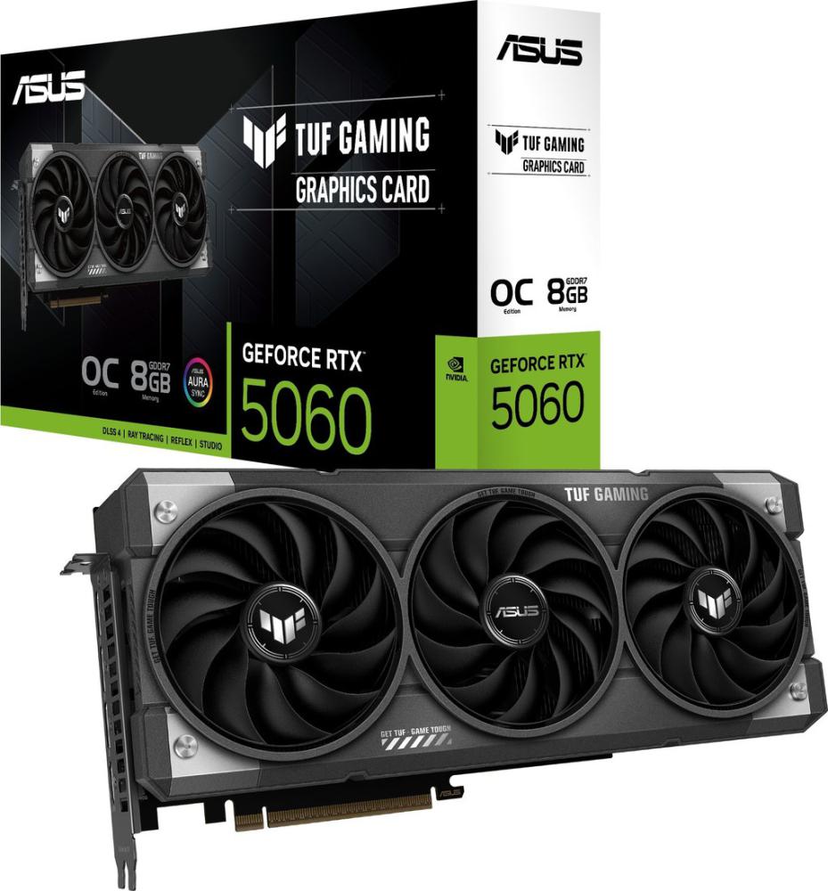 Видеокарта ASUS TUF Gaming GeForce RTX 5060 8GB GDDR7 OC Edition TUF-RTX5060-O8G-GAMING