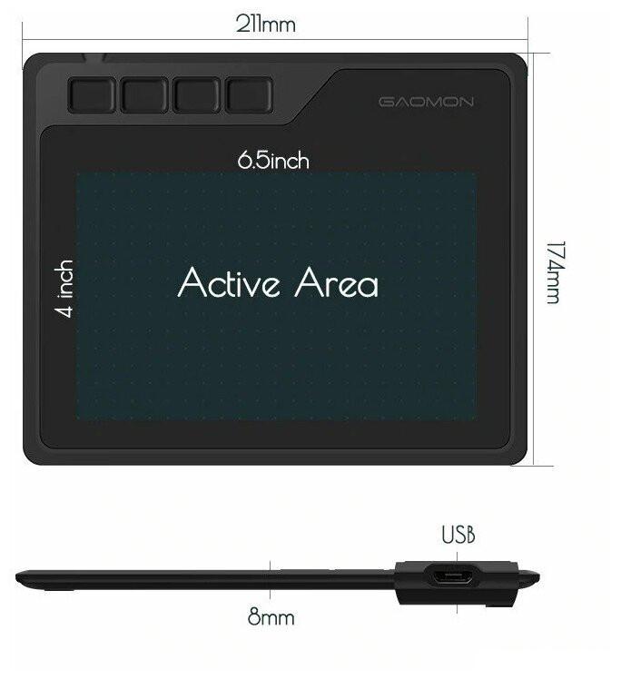 Графический планшет Gaomon M10K Pro