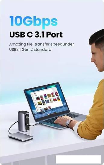 Док-станция Ugreen USB C Triple Display Docking Station 12-in-1 90325