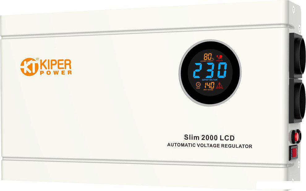 Стабилизаторы, сетевые фильтры, удлинители Kiper Power Slim 2000 LCD (2000VA/1200W)