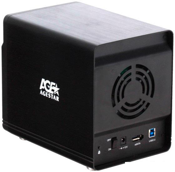 Бокс для накопителей 3.5" AgeStar 3C4B3A1 Black