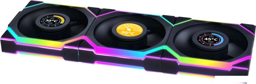 Комплект вентиляторов для корпуса с контроллером Lian Li Uni Fan SL 120 Wireless LCD Reverse G99.12RSLLCD1W3B.R0