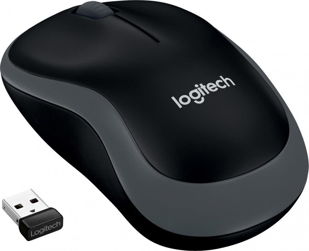 Мышь Logitech M185 (черный/серый)
