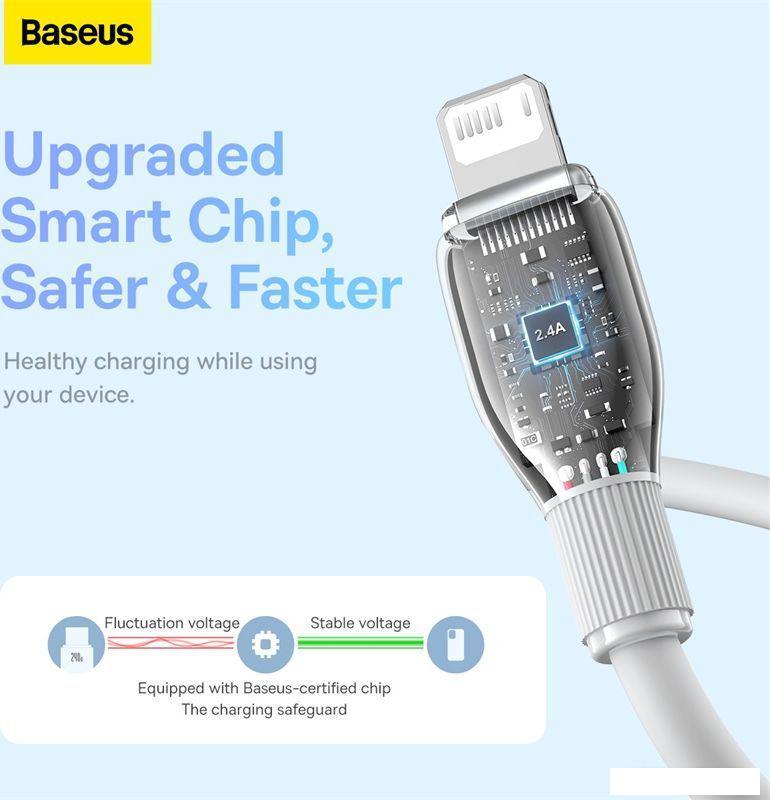 Кабель Baseus Pudding Series USB Type-A - Lightning (2 м, белый)