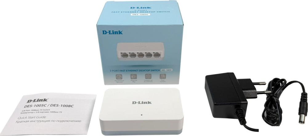 Неуправляемый коммутатор D-Link DES-1005C/C2A