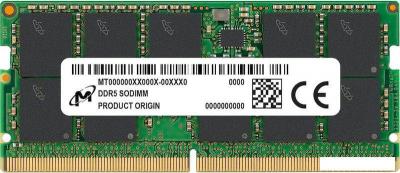 Оперативная память Micron 8ГБ DDR5 SODIMM 5600 МГц MTC4C10163S1SC56BD1
