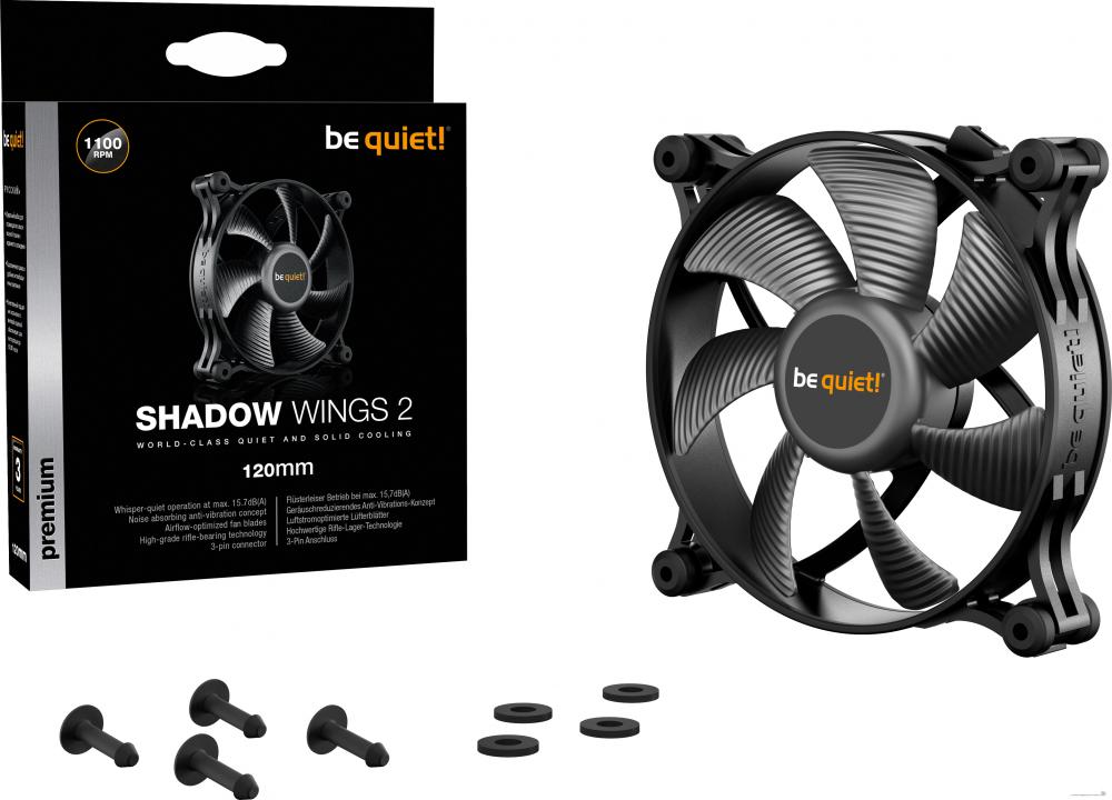 Вентилятор для корпуса be quiet! Shadow Wings 2 120mm BL084