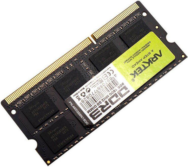 Оперативная память Arktek 8ГБ DDR3 SODIMM 1600 МГц AKD3S8N1600