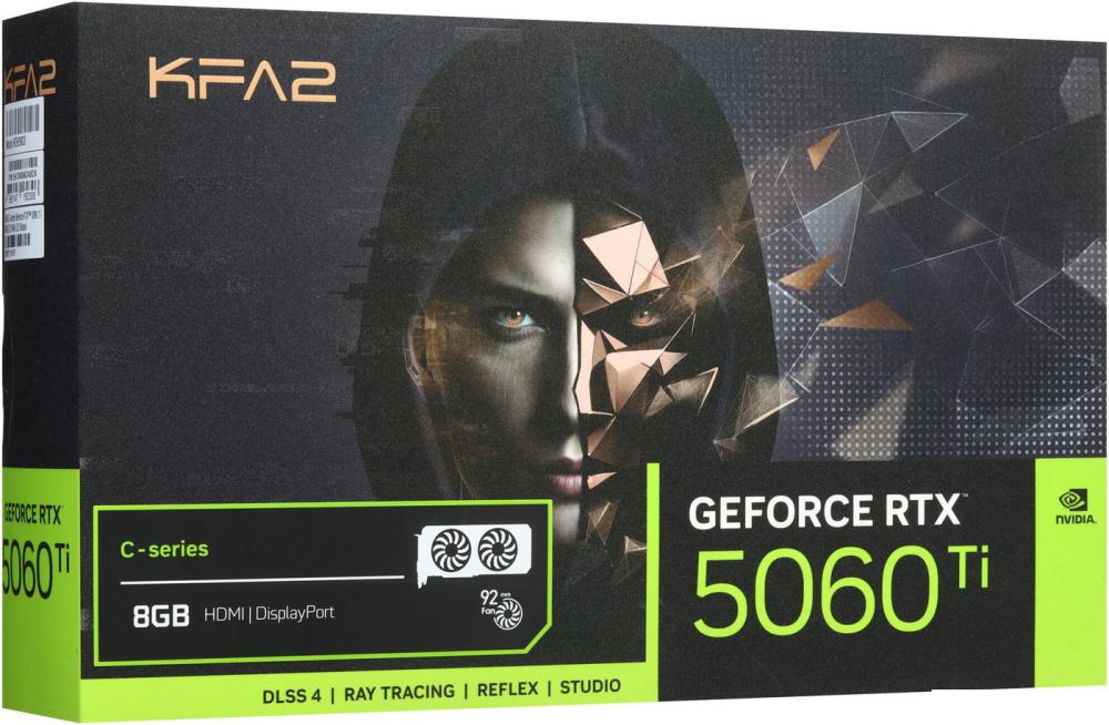 Видеокарта KFA2 GeForce RTX 5060 Ti C-Series OC 8GB 56ISN8MDABCK