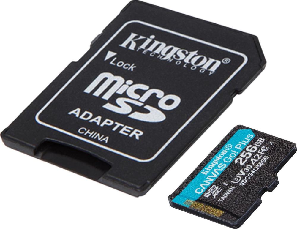 Карта памяти Kingston Canvas Go! microSDXC 256GB SDCG4/256GB (с адаптером)