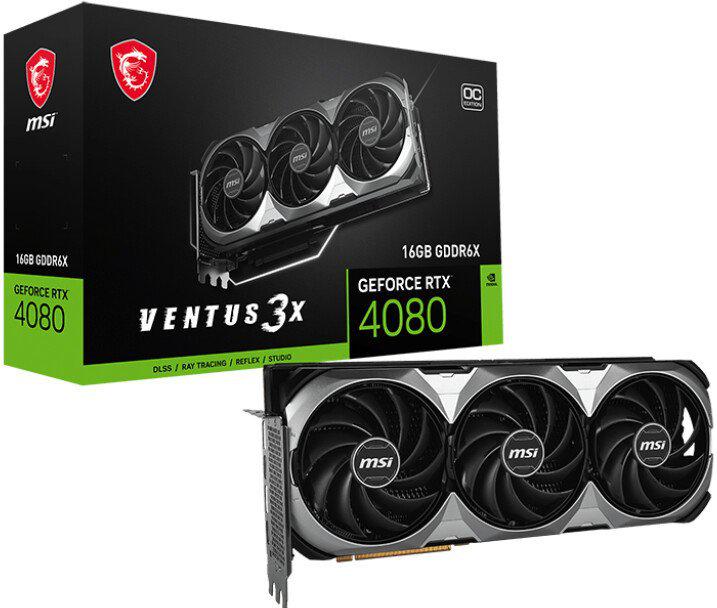 Видеокарта MSI GeForce RTX 4080 16GB Ventus 3X E OC