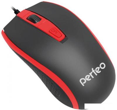 Мышь Perfeo PF-383-OP Profil (черный/красный)