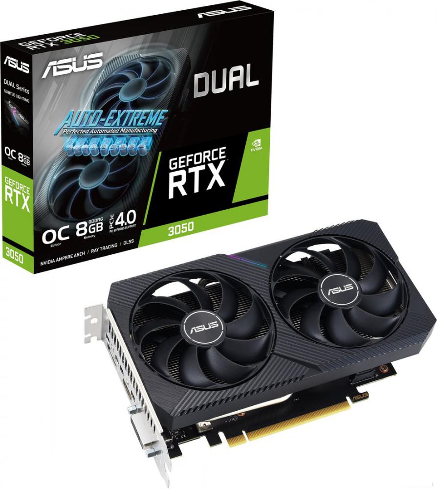 Видеокарта ASUS Dual GeForce RTX 3050 V2 OC Edition 8GB GDDR6 DUAL-RTX3050-O8G-V2