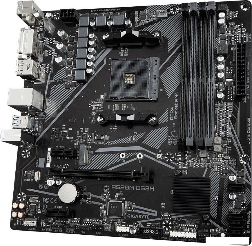 Материнская плата Gigabyte A520M DS3H (rev. 1.x)